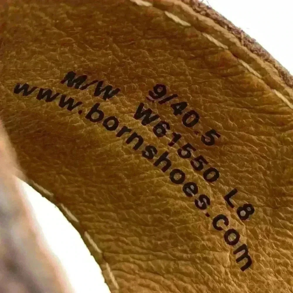 Born mens sandals sz 9 50 brown leather slip on